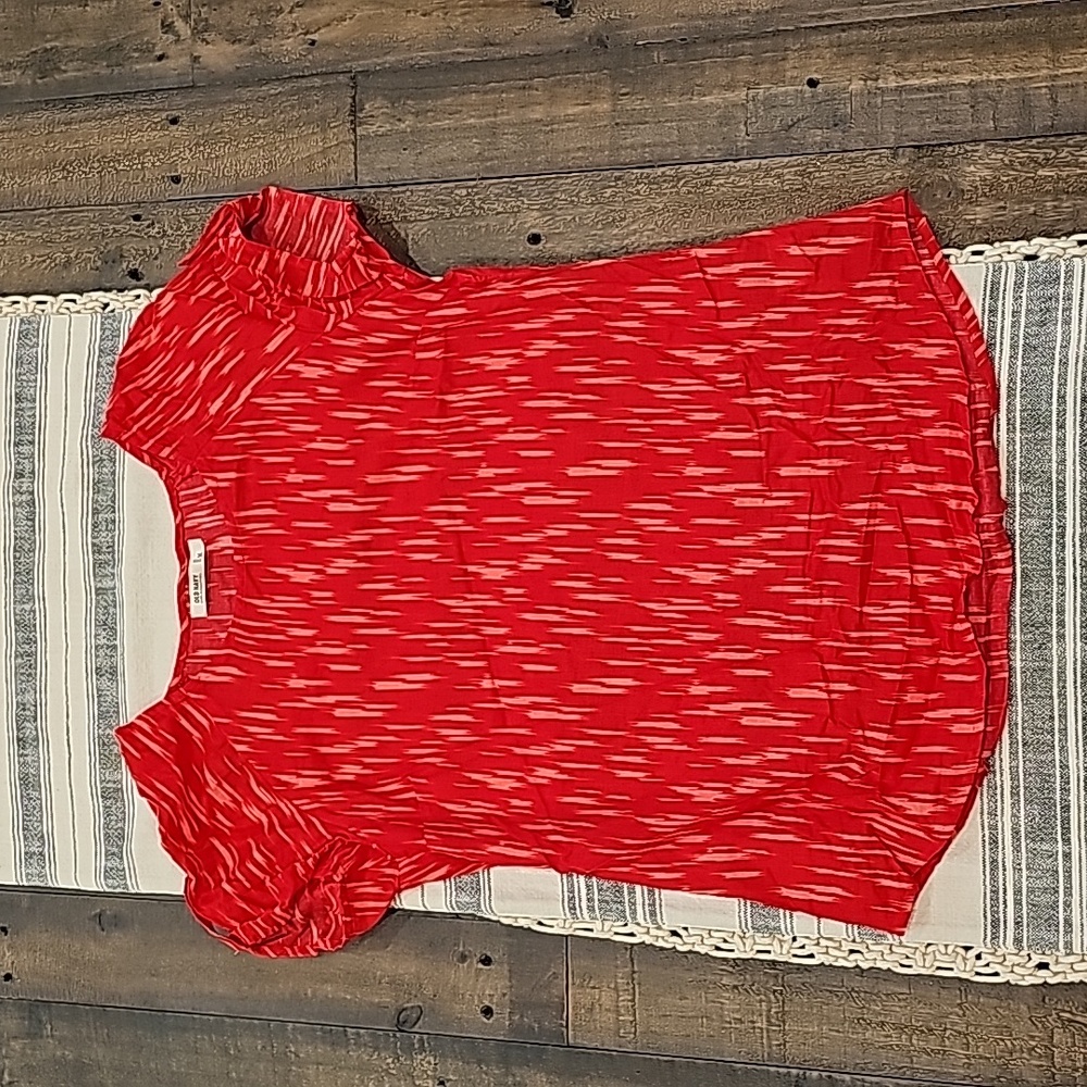 Pre-Owned Old Navy Medium Women's Top Red/Pink 100% Cotton